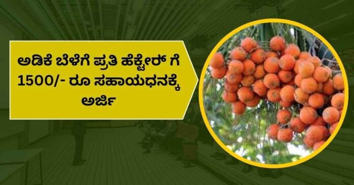 Arecanut Crop Subsidy